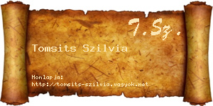 Tomsits Szilvia névjegykártya